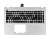 Keyboard incl. topcase DE (german) black/white original suitable for Asus E550CA