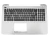 Keyboard incl. topcase DE (german) black/silver original suitable for Asus A555LB