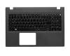 Keyboard incl. topcase DE (german) black/grey original suitable for Acer Aspire E5-574