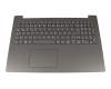 Keyboard incl. topcase DE (german) grey/grey original suitable for Lenovo IdeaPad 320-15IKBRN (81BG/81BT)