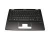 Keyboard incl. topcase DE (german) black/black original suitable for Emdoor NT13A
