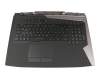 0KN1-2L2GE111 original Pega keyboard incl. topcase DE (german) black/black with backlight - with speakers -