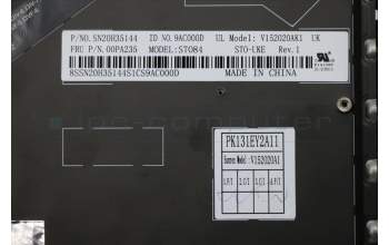 Lenovo 00PA235 NB_KYB STO-KBD,GB,SRX,BL