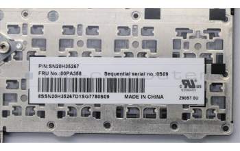 Lenovo 00PA358 NB_KYB PYWL-KBD,GB,DFN