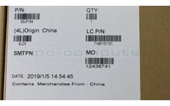 Lenovo 00UP164 Palmrest ASM,3+2 BCP,w/FPR