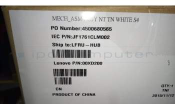 Lenovo 00XD200 ASSY NT TN WHITE S4