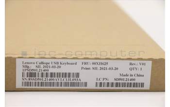 Lenovo 00XH625 DT_KYB USB Calliope KB BK UKE