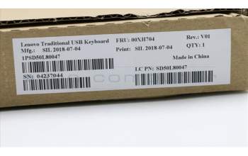 Lenovo 00XH704 Keyboard External,USB,Greek,Black,Non_Backlight