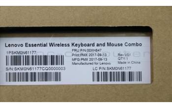 Lenovo 00XH847 KYB_MOUSE WL KM Calliope SR ARA