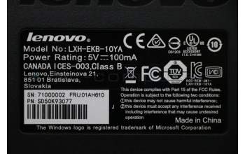 Lenovo 01AH610 DT_KYB EKB-10YA(SW) B-Silk USB,SW