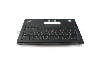 01AV163 original Lenovo keyboard incl. topcase DE (german) black/black with backlight and mouse-stick