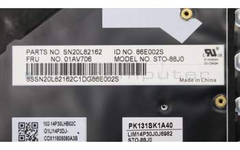 Lenovo 01AV706 NB_KYB KB BLK Chicony Japanese