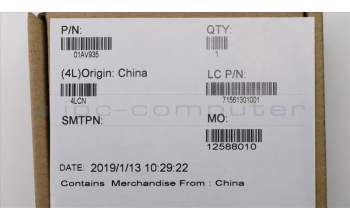 Lenovo 01AV935 DC in cable,HIGHSTAR/MGE