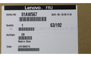 Lenovo 01AW567 Basisabdeckung, schwarz, Kunststoff, mit Andockstation