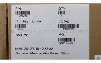 Lenovo 01AW748 Thermal Module,w/FAN,UMA