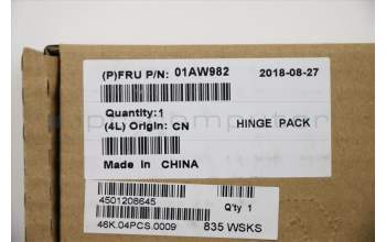 Lenovo 01AW982 Scharnier L/R, SLV, mit Kunststoff, AVC