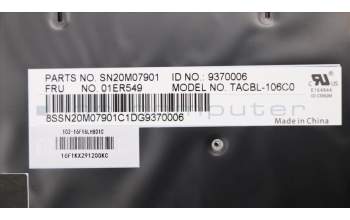 Lenovo 01ER549 NB_KYB Tachi BL KBD,CZ,CHY