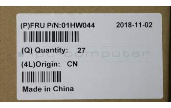 Lenovo 01HW044 CAMERA Camera,720P,Front,Slim,WTB,Chy