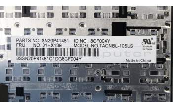 Lenovo NB_KYB TACHI2 CHY NBL-KB US for Lenovo ThinkPad T580 (20L9/20LA)