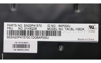 Lenovo 01HX228 NB_KYB TACHI2 CHY BL-KB DK