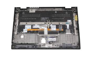 01HY813 original Lenovo keyboard incl. topcase DE (german) black/black with backlight and mouse-stick