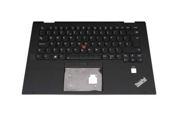 01HY839 original Lenovo keyboard incl. topcase UK (english) black/black with backlight and mouse-stick