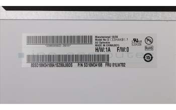 Lenovo 01LW702 Lenovo DISPLAY,13.3\",FHD,Anti-Glare,IPS