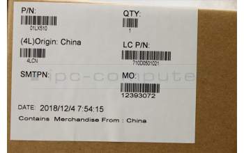 Lenovo 01LX510 MECH_ASM KBD,Bezel,USE,FPR,BK,CHY