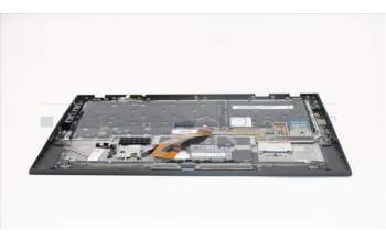 Lenovo 01LX519 C-Cover with keyboard, Italian, Black, Backlight, Fingerprint, UK