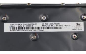 Lenovo 01LX534 MECH_ASM KBD,Bezel,CH,FPR,BK,CHY