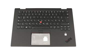 01LX873 original Lenovo keyboard incl. topcase DE (german) black/black with backlight and mouse-stick