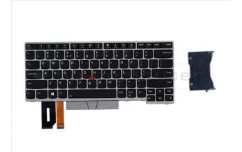 Lenovo 01YN455 Interne Tastatur, Indisch, silber, Hintergrundbeleuchtung