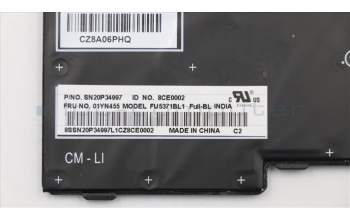 Lenovo 01YN455 Interne Tastatur, Indisch, silber, Hintergrundbeleuchtung