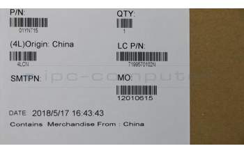 Lenovo 01YN715 NB_KYB FRU COMO NM,LTN,KB,SV,HU