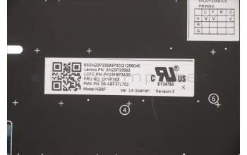 Lenovo 01YP163 Keyboard Internal, Spanish LA, Black, UK