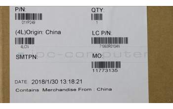 Lenovo 01YP249 NB_KYB FRU COMO FL,CHY,KB,BK,DK