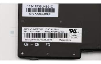 Lenovo 01YP296 FRU COMO FL, CHERRY, Tastatur mit Hintergrundbeleuchtung, BK, IS