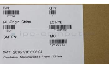 Lenovo 01YP320 NB_KYB FRU COMO FL,LTN,KB,BK,US