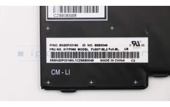 Lenovo 01YP360 NB_KYB FRU COMO FL,LTN,KB-BL,BK,US