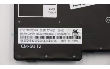 Lenovo 01YP509 Keyboard Internal, US English Euro, Black, US