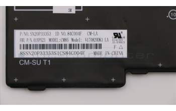 Lenovo 01YP523 Keyboard Internal, Spanish LA, Black, Backlight, UK