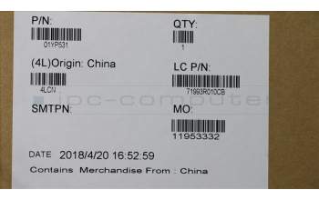 Lenovo 01YP531 Keyboard Internal, French, Black, Backlight, US