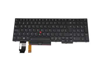 01YP626 original Lenovo keyboard CH (swiss) black/black with backlight and mouse-stick