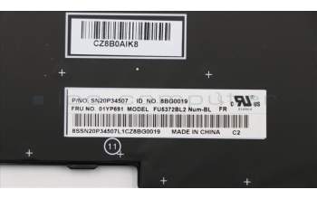 Lenovo 01YP691 NB_KYB FRU COMO NM,LTN,KB-BL,BK,FR