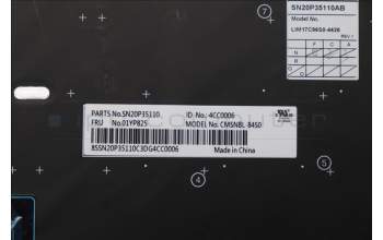 Lenovo 01YP825 NB_KYB FRU COMO SK,CHY,KB,SV,SE