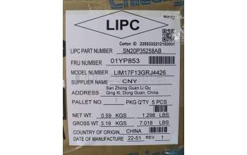 Lenovo 01YP853 NB_KYB FRU COMO SK,CHY,KB-BL,SV,GR