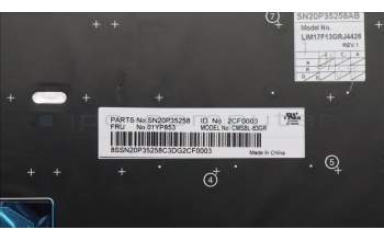 Lenovo 01YP853 NB_KYB FRU COMO SK,CHY,KB-BL,SV,GR