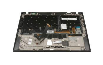 01YR542 original Lenovo keyboard incl. topcase DE (german) black/black with backlight and mouse-stick