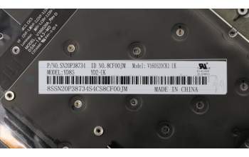 Lenovo 01YR600 MECH_ASM GRP_KBD_Bzl_GB,FPR,BK,SUN