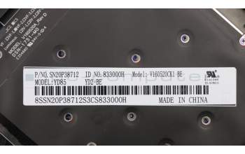 Lenovo 01YR639 MECH_ASM GRP_KBD_Bzl_BE,FPR_NFC,BK,SUN